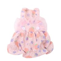 Dog Cat Dress Plaid Strawberry Design Pet Puppy Pumpkin Skirt Spring/Summer Clothing Apparel Dresses