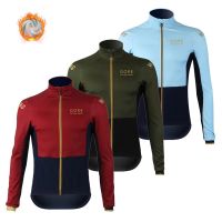 ZZOOI GORE Cycling Wear Winter Wool Jacket Men Cycles Clothes Thermal Fleece Long Sleeve Shirt Maillot Ciclismo Mountain Bike Clothing