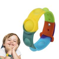 Squeeze Bracelets Rainbow Wearable Silicone Wristband Fidget Toy For Girls Toddler Hand Finger Press Bracelets Toys For Children Kids Boys Girls Adults original