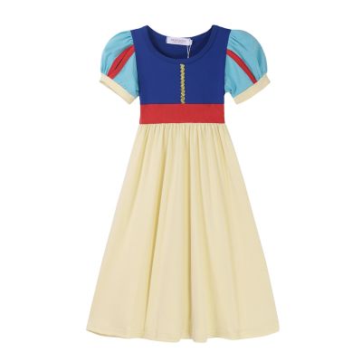 2023 New Hot Princess Snow White Dress for Girls Cotton Long Short Frocks Casual Clothing Children Carnival Cosplay Gowns