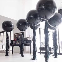 5pcs 36 inch Big Black Latex Balloons Helium Inflable Blow Up Giant Balloon Wedding Birthday Party Large Balloon Decoration Balloons