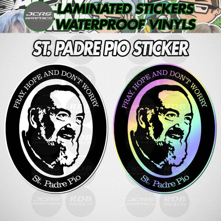 St Padre Pio Bumper Stickers And Magnets For Cars Waterproof Laminated