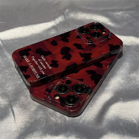 เคสสำหรับ Huawei Y9S Y9PRIME 2019 NOVA5T NOVA7i NOVA7 NOVA7SE NOVA8 NOVA9 NOVA9SE NOVA10 NOVA10PRO NOVA10SE NOVAY70 NOVAY90 P30 P30PRO P40 P40PRO P50 P50PRO P60PRO MATE30 MATE30PRO MATE40 เคสโทรศัพท์ป้องกันการหล่นพิมพ์ลายเสือดาวสีแดงเรียบง่าย