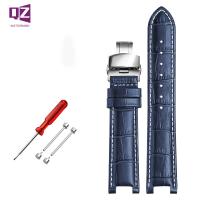 Senior COW LEATHER Watch Strap for GC Watches band 22x13mm 20x11mm Notched watchband genuine leather blue wristwatches belt