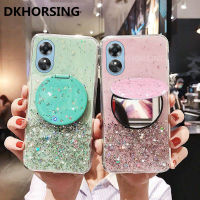 DKHORSING เคส OPPO เคสโทรศัพท์แบบใสใหม่2023 A78 Oppo A78 5G หรูหราฝาหลังพื้นที่ดาวแวววาวพร้อมตัวยึดกระจกแต่งหน้า