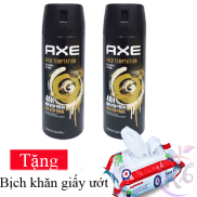 Combo 2 chai Xịt khử mùi AXE Gold Temptation chai 135ml Tặng 1 bịch khăn