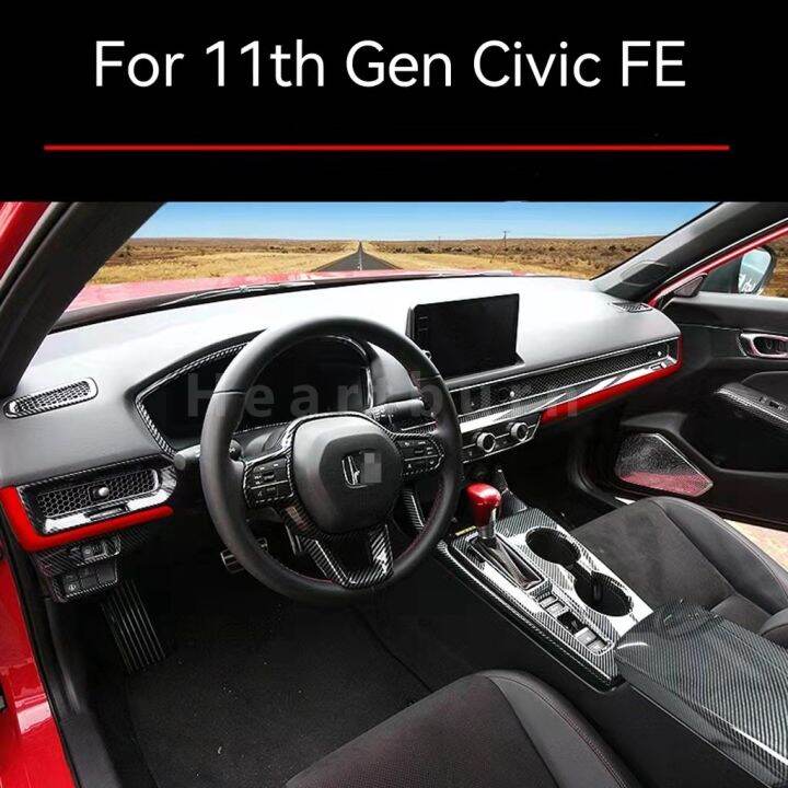 Honda 11th Gen Civic FE 2022 Carbon Fiber Interior Modification Gear ...