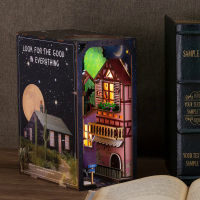 CUTEBEE DIY Book Nook Kit พร้อมเฟอร์นิเจอร์ Dreamland ชั้นวางหนังสือแทรก Eternal Bookstore รุ่นอาคารของเล่นสำหรับตกแต่งของขวัญ