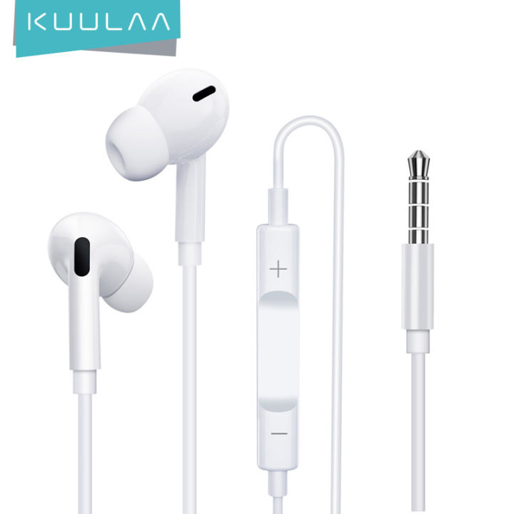 KUULAA In Ear Earphones With Built-in Microphone With Mic  In-Ear  Wired Headset For Smartphones For Xiaomi Headphones Type-C Wired Earphones  for Xiaomi Samsung Huawei Lightning Earphone HiFi Quality iPhone Earbuds |