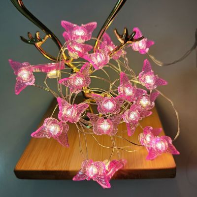 Battery/USB Operated Festoon Butterfly Garland Lamp Fairy LED Light String Christmas Decorative Lighting for Wedding Party Home