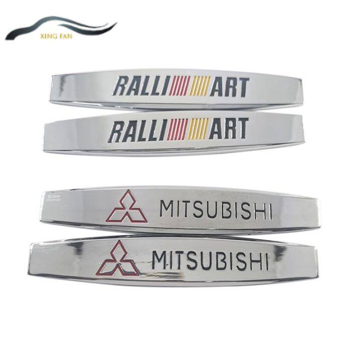 Xinfan 2 X Metal Ralliart Logo Mitsubishi Stiker Lencana Emblem