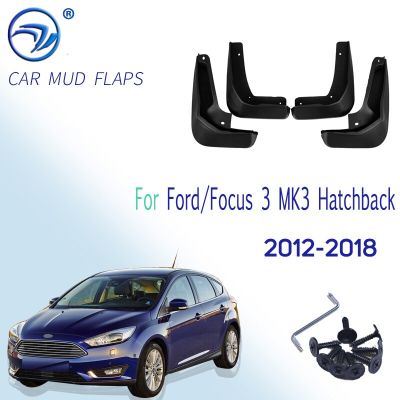 รถ Mud Flaps Mudguards Mudflaps Splash Guards สำหรับ Fender อุปกรณ์เสริมสำหรับ Ford/focus 3 MK3 Hatchback 2012-2018
