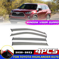 หน้าต่างรถ Visor สำหรับโตโยต้าไฮแลนเดอ XU70 Kluger 2020 ~ 2023อาทิตย์ฝนควันยามปก D Eflector กันสาดที่พักพิงประดับ