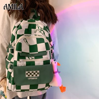 กระเป๋าเป้สะพายหลัง AMILA กระเป๋านักเรียนเครื่องมือ Ins กระเป๋านักเรียนมัธยมต้นญี่ปุ่น