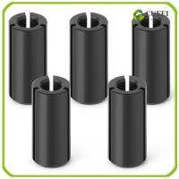 CUFEI 5pcs เหล็กคาร์บอนสตีล 5pcs Black Router Collett ADAPTER 1/2in ถึง1/4in อุปกรณ์ทรงกระบอกทรงกระบอก อะแดปเตอร์กัดไม้ ทนทานต่อการใช้งาน สีดำสีดำ หัวจับสำหรับเปลี่ยนหัวกัด คนงานงานประดิษฐ์