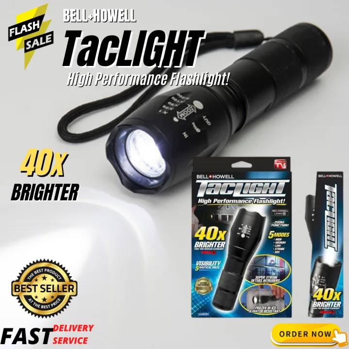ORIGINAL Bell Howell 1176 Taclight High-Powered Tactical Flashlight with  Modes  Zoom Function Lazada PH