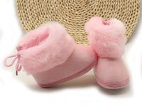 【hot】！ Toddler Newborn Baby Soild Wool Soft Sole Snow Prewalker Warm Shoes