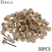 Dreld 50ชิ้นอุปกรณ์เสริม Dremel แผ่นเจียร13มม. Wheel2pcs ขัดการขัดเงาด้วยใบขัดเงาขนแกะมม. สำหรับเครื่องมือ