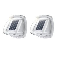 2Pack Solar Fence Lights Outdoor Waterproof 8 LEDs Outdoor Wall Lights Solar Powered Deck Light Decorative Lighting