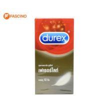 Durex ถุงยาง Fetherlite จำนวน 12 ชิ้น ถุงยางอนามัย ดูเร็กซ์ เฟเธอร์ไลท์ ผิวเรียบ ผนังไม่ขนาน มีกระเปาะ มีสารหล่อลื่น โปรงแสง 52.5 มม.