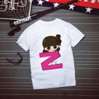 เสื้อยืดตัวอักษรภาษาอังกฤษน่ารักๆ ตัว Z การ์ตูนหญิง