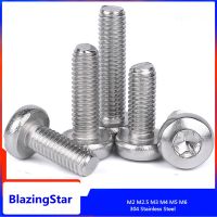 M2 - M6 304 Stainless Steel Kepala Bulat Dalam Plum Blossom Sekrup Segi Enam Soket Baut Panjang 3-30Mm Baut Sekrup Enam Lobus