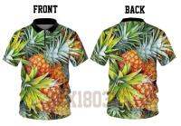 (in stock) Summer Refreshing Fruits Pleasure Apple Pineapple Blueberry and Other High Quality Quick Drying Summer Refreshing Zipper Polo Multi Style 4