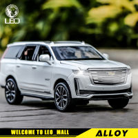 LEO 1:32 Cadillac Escalade SUV โมเดลรถโลหะผสม Diecast คาดิลแลคเอสคาเลดของขวัญสำหรับเด็กผู้ชายและเด็กของเล่นรถออฟโรดรถของเล่นโลหะเบาและเสียง