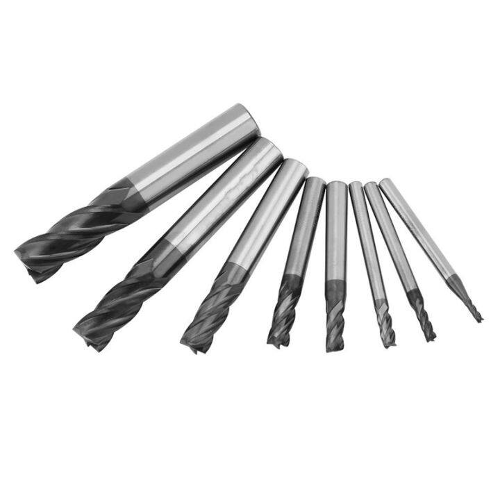 5pcs-lot-6x32mm-two-flutes-straight-router-bits-amp-8pcs-2-12mm-carbide-end-mill-4-flutes-end-mill-set-milling-cutter