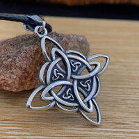 Vintage Nordic Odin Trinity สร้อยคอสแตนเลส Celtic Knot จี้สร้อยคอผู้ชายผู้หญิง Chain Amulet เครื่องประดับจัดส่งฟรี