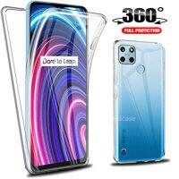 Realme 9i C21Y C25Y 8i ค้นหาเคสโปร่งใสนีโอ360องศา X5 X3สำหรับ OPPO A36 A16 A76 A54s ซิลิโคนสองชั้นนุ่ม TPU + ฝาครอบพีซี