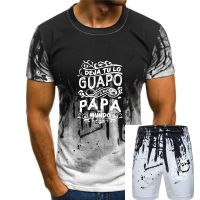 2023 NewBlack Mens Camiseta De Hombre Mejor Papa Del Mundo Para Dia Del Padre Us Cotton Sweatshirt Tee เสื้อ