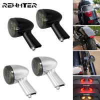 Motorcycle LED Amber Rear Turn Signal ke Lights Indicator BlackChrome For Harley Sportster XL 883 1200 Iron 92-21 Nightster