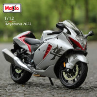 Amazsto 1:12 Suzuki Hayabusa 2022 Sportster รถจักรยานยนต์รุ่น Static Die Cast ยานพาหนะสะสม Moto ของเล่นของขวัญ CollectionM