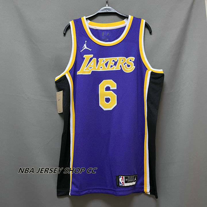 High Quality】Men's New Original NBA Los Angeles Lakers #6 LeBron