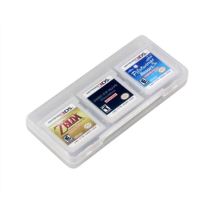 Clear 6 in 1 Game Card Storage Case Cartridge Box for Nintendo 3DS XL