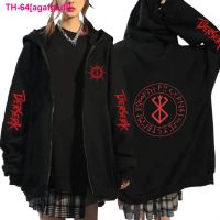 agafgadf Outono Inverno Zip Casaco Hoodie Moda Camisola Harajuku Anime Berserk Cool LoogแขนHomens Mulheres Jaquetas Roupas Puck