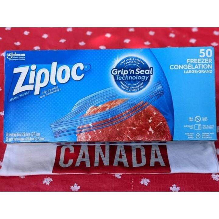OK ZIPLOC FREEZER BAG Large 50's🇨🇦🇨🇦 IMPORTED FROM CANADA 🇨🇦🇨🇦 Lazada PH