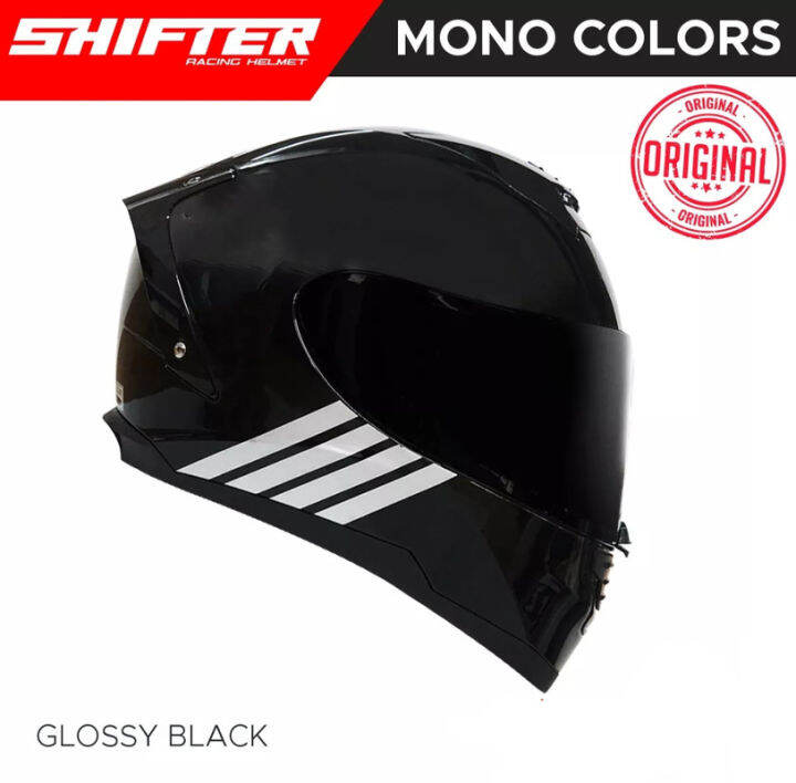 SHIFTER R1 MONO COLOR GLOSS BLACK FULLFACE HELMET Lazada PH