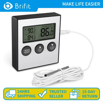 Fridge Thermometer Anti-humidity Refrigerator Freezer Electric Digital  Thermometer Temperature Monitor LCD Display with Hook 