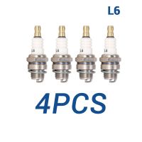 4ชิ้นพร้อมกล่อง4ชิ้นปลั๊กหัวเทียน L6สำหรับ BM6A เทียน BPMR7A RCJ6Y RCJ7Y เครื่องเป่า WSR5F เลื่อยโซ่ TS410 TS420 TS460