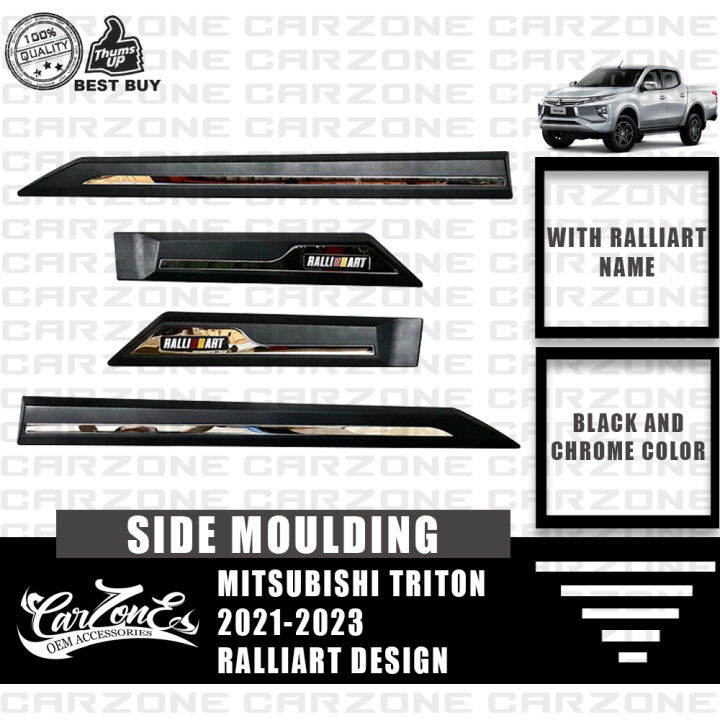 Mitsubishi Triton 20212023 Side Body Moulding RALLIART Design (Two
