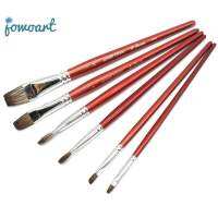 Jowoart 6 pcs Professional กระรอกแปรงหวีผม Art ชุดปากกาคุณภาพศิลปิน Gouache ภาพวาดสีน้ำมันอะคริลิคภาพวาดแปรงอุปกรณ์