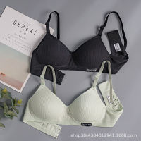 Cotton Underwear Women AB Cup Bra Wireless Gathered Comfort V Brassiere Push Up Lingerie Bralette For Women Seamleass Bras