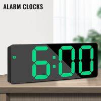 【CC】❁☑﹉  Mirror Alarm Digital Snooze Table Wake Up Large Temperature Display Decoration