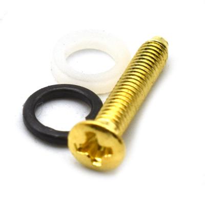 ‘【；】 120Set M2.5*14Mm Guitar Tuning Peg Machine Head Button Knob Handle Mounting Screw Ferrule Gasket