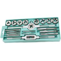 20 PCS/Set Alloy Steel Tap amp; Die Set M3-M12 Screw Thread Metric Plugs Taps amp; Tap Wrench Hand Screw Metric Tap Die Tools Set