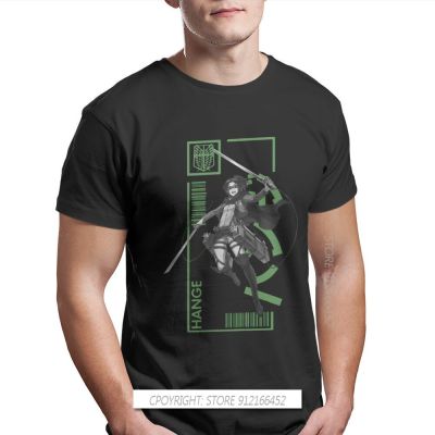 Attack On Titan Snk Eren Anime O-Neck Tshirts Hange Zoe Print Homme T Shirt Hipster Clothes 3Xl