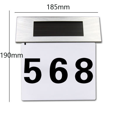 A2 House Number Doorplate Lamp LED Solar Light Door Number Address Wall Mount Number Door Plate
