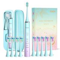 Sonic Electric Toothbrush With Replacement Brush Rechargeable Tooth Brush Adult Toothbrush with 5 Teeth Cleaning Modes